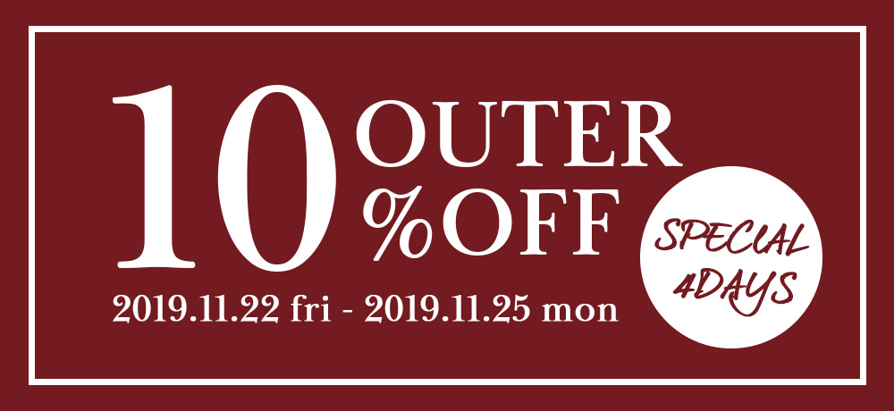 OUTER 10％OFF