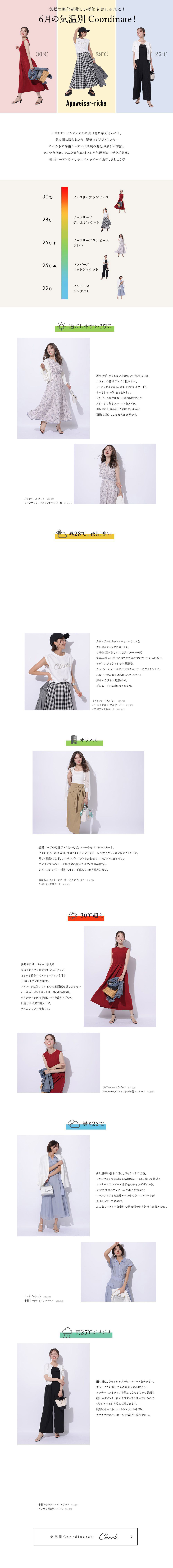 6月の気温別 Coordinate!