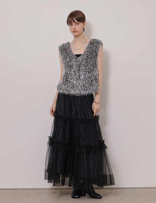 FEATHER KNIT VEST