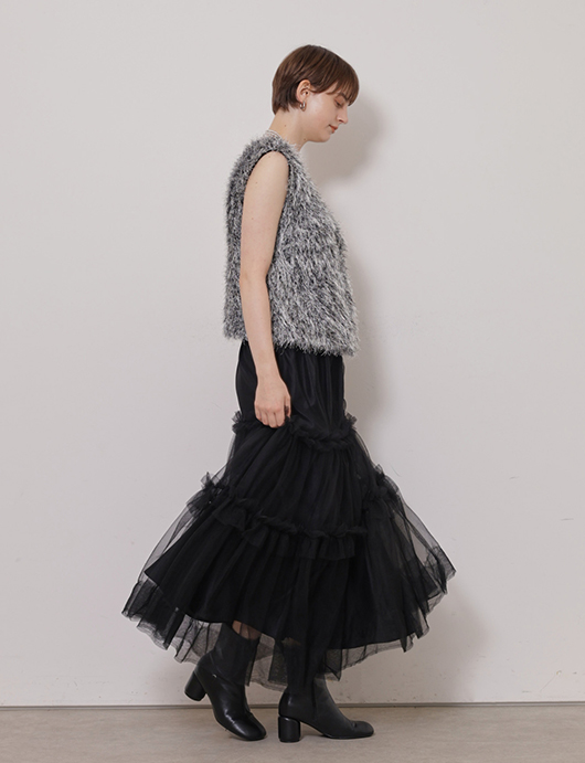 FEATHER KNIT VEST
