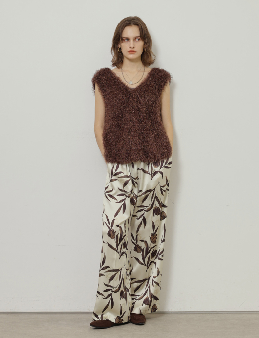 FEATHER KNIT VEST
