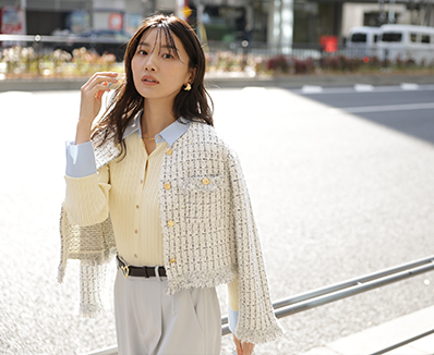 上品にTweed Dress 華やかにTweed Jacket