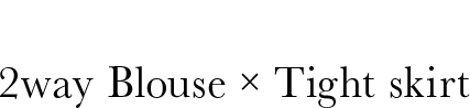 2way Blouse Tight skirt