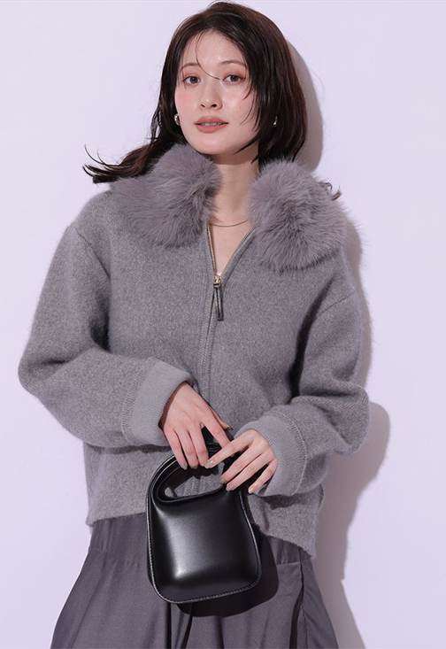 Fur Collar Knit Blouson │【公式通販】Arpege story（アルページュ